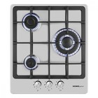 Варочная поверхность газовая HOMSair HGS433TGCS, 3 конфорки, серебристая 7884504