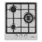 Варочная поверхность газовая HOMSair HGS433TGCS, 3 конфорки, серебристая 7884504