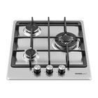 Варочная поверхность газовая HOMSair HGS433TGCS, 3 конфорки, серебристая 7884504