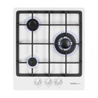 Варочная поверхность HOMSair HGE433TGCWH, газовая, 3 конфорки, белая 7884505