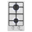 Варочная поверхность HOMSair HGS323S, газовая, 2 конфорки, серебристая - Фото 1