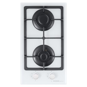 Варочная поверхность HOMSair HGG323GCWH, газовая, 2 конфорки, белая