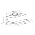 Вытяжка MAUNFELD VS Fast 60, телескопическая, 850 м3/ч, 2 скорости, 60 см, чёрная 7895274