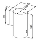 Вытяжка HOMSair FLY 1000SD 39, дизайнерская, 1000 м3/ч, 3 скорости, 38 см, чёрная - Фото 4
