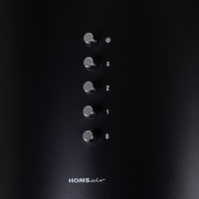 Вытяжка HOMSair FLY 1000SD 39, дизайнерская, 1000 м3/ч, 3 скорости, 38 см, чёрная