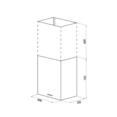 Вытяжка HOMSair PHLOX Push 40, телескопическая, 700 м3/ч, 3 скорости, 40 см, чёрная