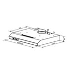 Вытяжка HOMSair HORIZONTAL 50, плоская, 420 м3/ч, 3 скорости, 50 см, чёрная - Фото 4