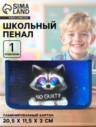 Пенал школьный, 1 секция, 11.5×20.5×3 см «Енот» - Фото 1