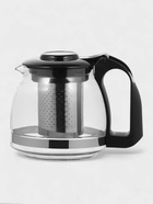 Заварочный чайник Доляна «Иллюзия», 700 мл, с металлическим ситом, стекло, чёрный - Фото 1