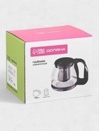 Заварочный чайник Доляна «Иллюзия», 700 мл, с металлическим ситом, стекло, чёрный - Фото 9