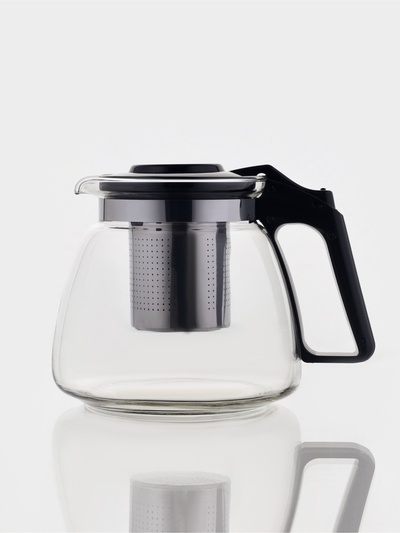 Заварочный чайник Доляна «Иллюзия», 900 мл, металлическое сито, стекло