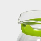 Заварочный чайник Доляна «Лягушонок», 750 мл, стекло, зелёный - Фото 3