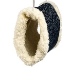 Подвесной туннель для грызунов, 19×12×13 см, искусственный мех, синий - Фото 3