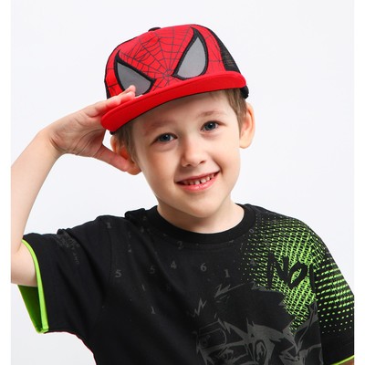 Кепка детская для мальчика с сеткой «Супергерой», размер 52-54