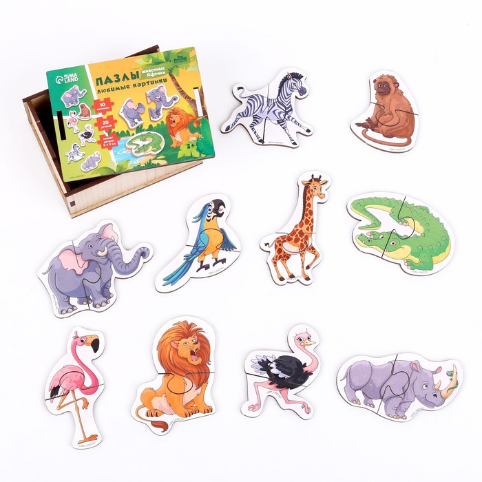 Пазлы «Любимые картинки», животные Африки 54247