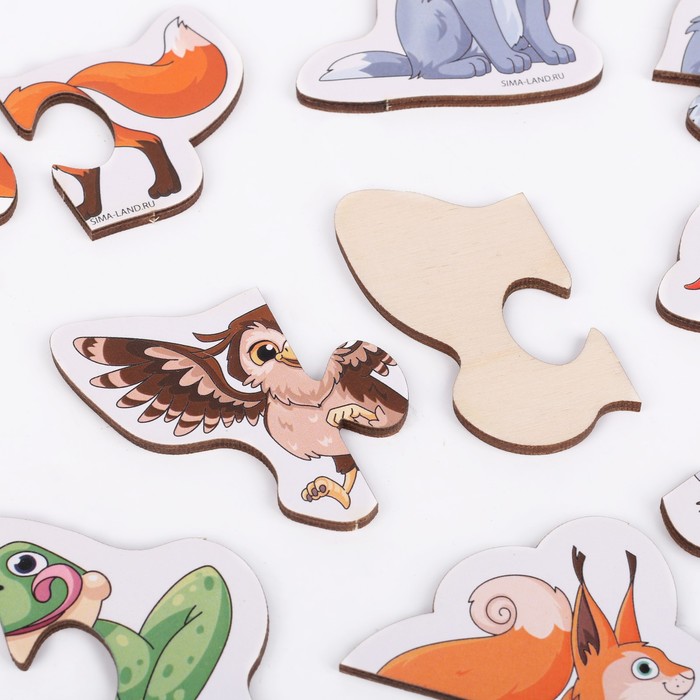 Пазлы «Любимые картинки», лесные животные 54248