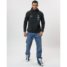 

Ветровка спортивная softshell мужская чёрного цвета, размер 56