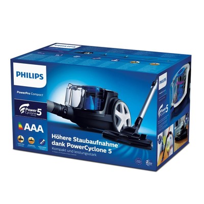 Пылесос Philips FC9331/09, 900 Вт, контейнер 1.5 л, черно-синий