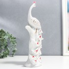 Сувенир керамика "Павлин на дереве" белый с золотом 29х12х7,3 см - фото 24314797