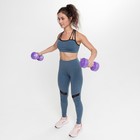Леггинсы женские спортивные, цвет голубой, размер 50 (XL) - Фото 3