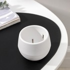 Горшок для цветов с поддоном «Япония», 125 мл, d=8 см, h=6.5 см, пластиковый, белый - Фото 2