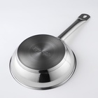 Сковорода Катунь «Общепит», d=22 см, толщина корпуса 0.6 мм, дно 3.5 мм, капсульное дно, индукция, нержавеющая сталь - Фото 3