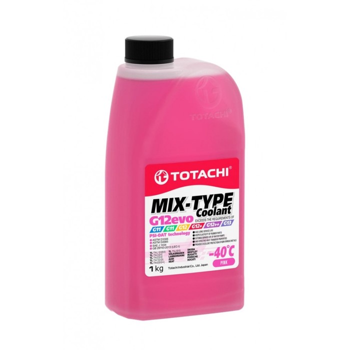Антифриз Totachi MIX-TYPE COOLANT -40 C, G12evo, розовый, 1 кг - Фото 1