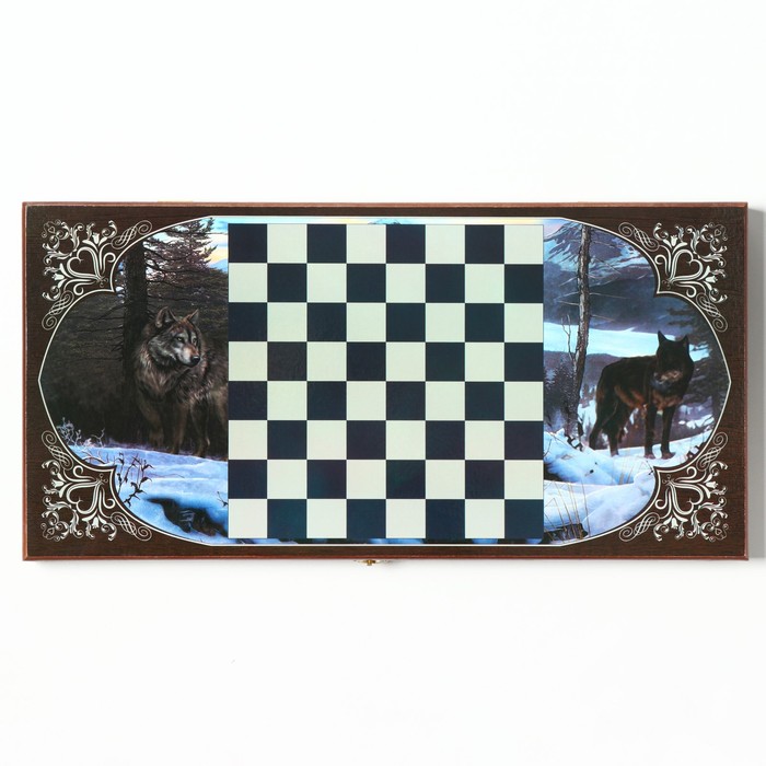 Нарды "Стая", деревянная доска 50 х 50 см, с полем для игры в шашки - фото 1919300378