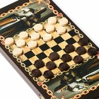 Нарды "Рыцарь", деревянная доска 50 х 50 см, с полем для игры в шашки - фото 35643806