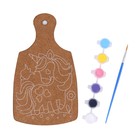 Роспись по дереву «Единорог» (разделочная доска, малый конверт) - Фото 2