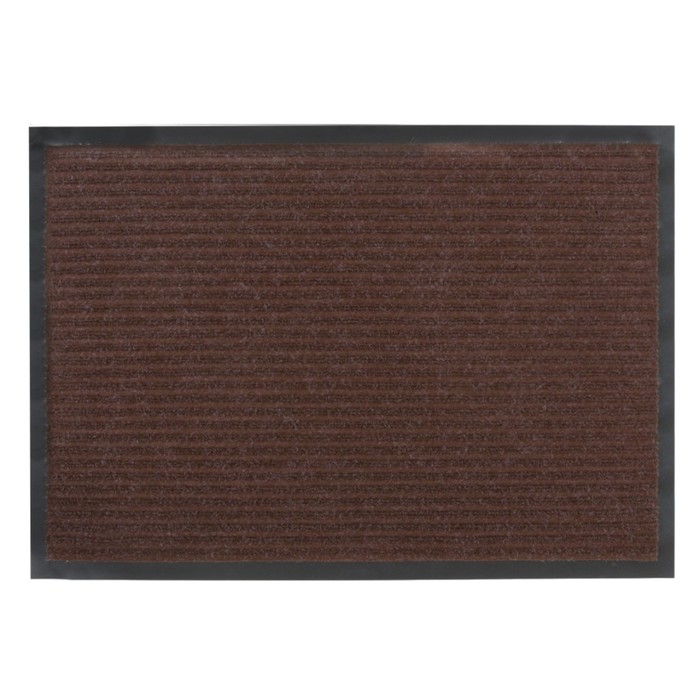 Коврик Sunstep ребристый влаговпитывающий, 50х80 см, цвет коричневый - Фото 1