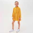 Платье для девочки MINAKU цвет желтый, р-р 122 - фото 26452740