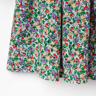 Платье на пуговицах для девочки MINAKU: Cotton collection, зелёное, рост 128-134 см