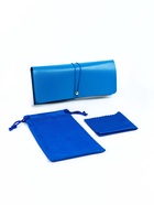 Футляр для очков, чехол, салфетка, синий - Фото 2