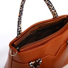 Сумка женская "Оливи" на молнии, цвет рыжий/леопард - фото 23515405