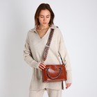 Сумка женская "Оливи" на молнии, цвет рыжий/леопард - фото 23575658