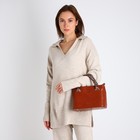 Сумка женская "Оливи" на молнии, цвет рыжий/леопард - фото 23575659