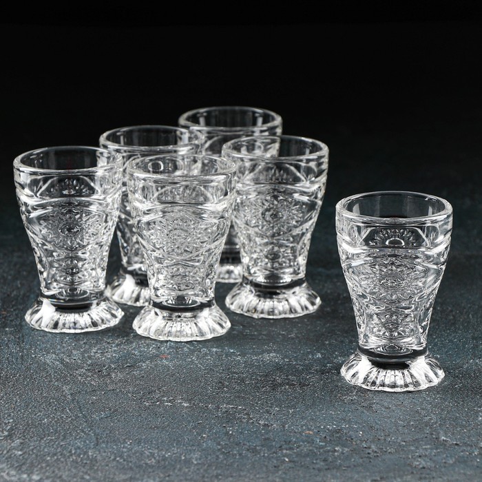 Набор рюмок Доляна «Северная звезда», 50 мл, 4.8×7.5 см, 6 шт., стекло - Фото 1