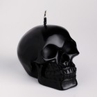 Свеча фигурная "Череп", 8 см, черный - фото 21595495