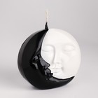 Свеча фигурная "Солнце и луна", 6х2,5 см, бело-черная - Фото 3