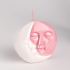 Свеча фигурная "Солнце и луна", 6х2,5 см, бело-розовая - Фото 3