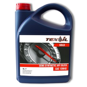 

Масло моторное Texoil SAE 10W40 API SG/CD GOLD, полусинтетическое, 5 л