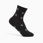 Носки детские, цвет чёрный/звезды, размер 22-24 - фото 108606706