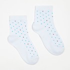 Носки женские, цвет белый/голубой, размер 23-25 - фото 34738791