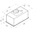 Вытяжка MAUNFELD Crosby Power 50, встраиваемая, 1050 м3/ч, 3 скорости, 50 см, серебристая - Фото 7