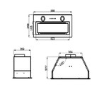 Вытяжка MAUNFELD TRAPEZE 602M, встраиваемая, 1150 м3/ч, 3 скорости, 59.8 см, белая - Фото 3