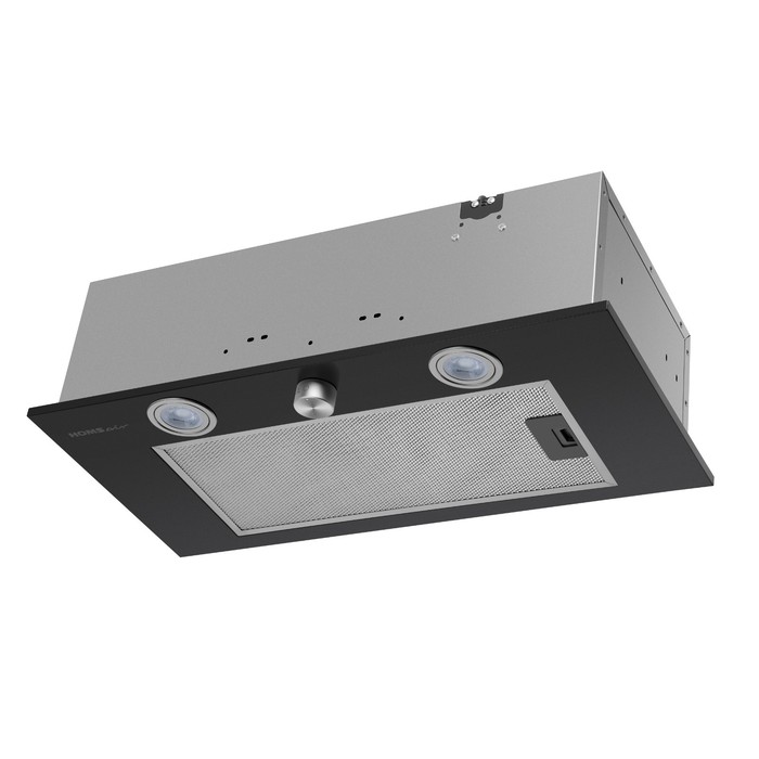 Вытяжка встраиваемая HOMSair Camelia Power 60RD, 850 м3/ч, 3 скорости, 59.8 см, чёрная - Фото 1