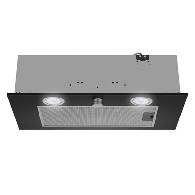 Вытяжка встраиваемая HOMSair Camelia Power 60RD, 850 м3/ч, 3 скорости, 59.8 см, чёрная