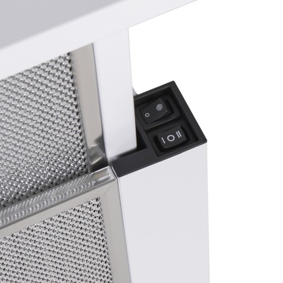 Вытяжка HOMSair FLAT 60, встраиваемая, 520 м3/ч, 2 скорости, 60 см, белая