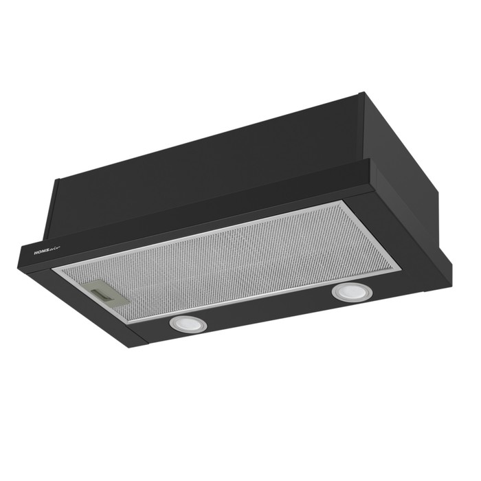 Вытяжка HOMSair FLAT 60, встраиваемая, 520 м3/ч, 2 скорости, 60 см, чёрная - Фото 1